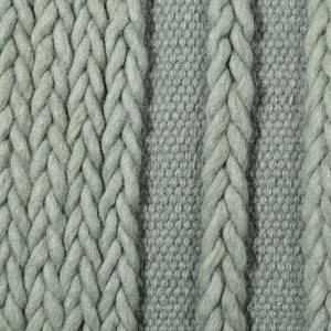 Wollteppich Aurelia Kelim Textil - Mintgrau - Mintgrau