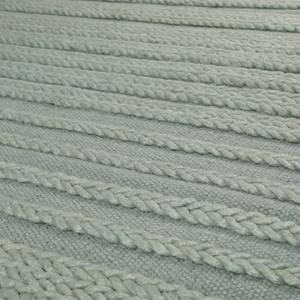 Tapis en laine Aurelia Kelim Tissu - Gris menthe - Gris menthe