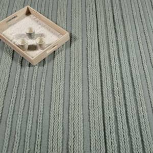 Tapis en laine Aurelia Kelim Tissu - Gris menthe - Gris menthe