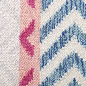 Tapis en laine Pastella Tissu - Bleu layette / Saumon - 80 x 150 cm