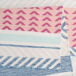 Wollteppich Pastella Textil - Babyblau / Lachs - 80 x 150 cm