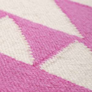 Laagpolig vloerkleed Mellow Textiel - roze/wit - Roze/wit