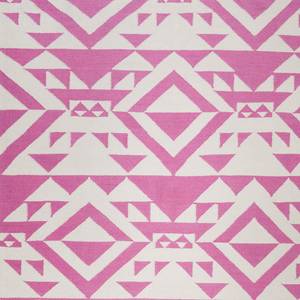 Laagpolig vloerkleed Mellow Textiel - roze/wit - Roze/wit