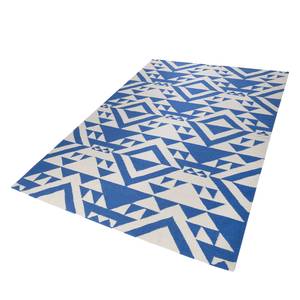 Laagpolig vloerkleed Mellow Textiel - blauw/wit - Blauw/wit