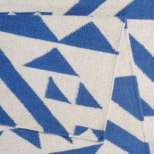 Laagpolig vloerkleed Mellow Textiel - blauw/wit - Blauw/wit