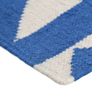 Laagpolig vloerkleed Mellow Textiel - blauw/wit - Blauw/wit