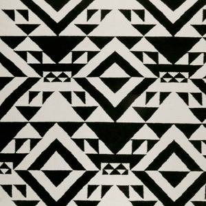 Kurzflorteppich Mellow Textil - Schwarz / Weiß - Schwarz / Weiß