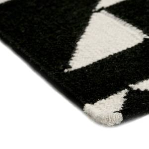 Laagpolig vloerkleed Mellow Textiel - zwart/wit - Zwart/wit