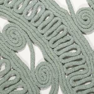Kurzflorteppich Crochet Nature Textil - Mintgrau - Mintgrau