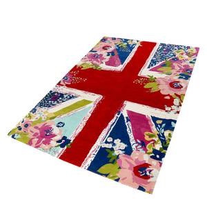 Kurzflorteppich Bloom Kingdom Textil - Karminrot