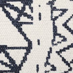 Wollteppich Cosmo Kelim Textil - Weiß / Schwarz