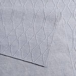 Tapis en laine Lotte Kelim Tissu - Gris clair - Gris lumineux