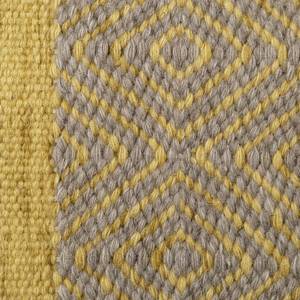 Wollen vloerkleed Hudson Kelim Textiel - saffraangeel - Saffraan