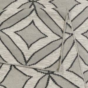 Tapis en laine Kian Kelim Tissu - Gris clair - Gris lumineux