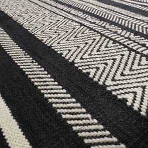 Wollen vloerkleed Hudson Kelim Textiel - zwart - Zwart
