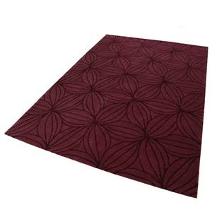 Tapis en laine Oria Tissu - Rouge Bordeaux - Rouge bourgogne - 140 x 200 cm