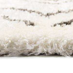 Tapis épais Yagour Fibres synthétiques - Blanc vintage - Blanc vintage - 160 x 225 cm