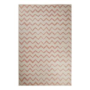 Tapis int. / extérieur Sparkle ZigZag Fibres synthétiques - Sable / Terre cuite - 160 x 225 cm