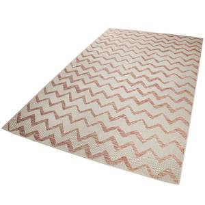 Tapis int. / extérieur Sparkle ZigZag Fibres synthétiques - Sable / Terre cuite - 160 x 225 cm