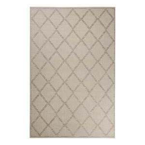 Tapis int. / extérieur Sparkle Rhomb Fibres synthétiques - Blanc suédois - 160 x 225 cm