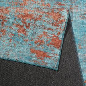 Tapis Hot Spring Fibres synthétiques - Orange / Bleu-gris - 160 x 230 cm