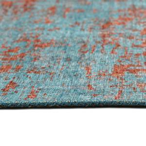 Tapis Hot Spring Fibres synthétiques - Orange / Bleu-gris - 160 x 230 cm