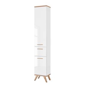 Hochschrank Quickset 923 Weiß / Eiche Riviera Dekor