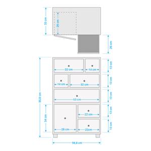 Kast Pisa landelijke eikenhouten look