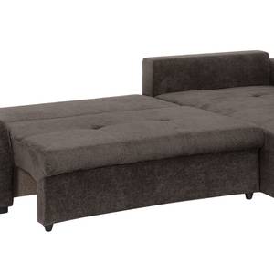 Canapé d’angle Forde Microfibre - Convertible - Gris foncé