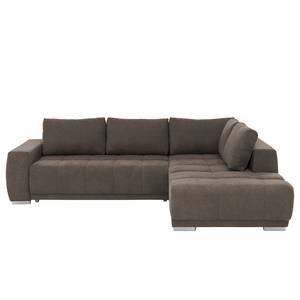 Canapé d’angle Benevides Microfibre - Convertible - Gris foncé