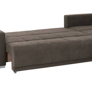 Canapé d’angle Benevides Microfibre - Convertible - Gris foncé