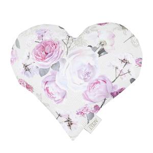 Sierkussen Binche Heart textielmix - Mauve - 32 x 30 cm