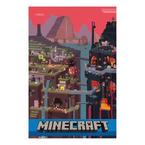 Bild Minecraft I Papier auf MDF (Mitteldichte Holzfaserplatte) - Mehrfarbig