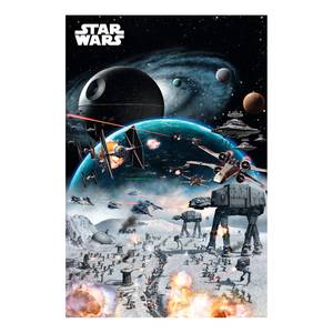 Bild Star Wars Universum Papier auf MDF (Mitteldichte Holzfaserplatte) - Mehrfarbig