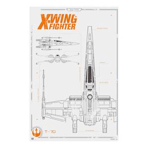 Bild Star Wars Episode VII X-Wing Papier auf MDF (Mitteldichte Holzfaserplatte) - Mehrfarbig