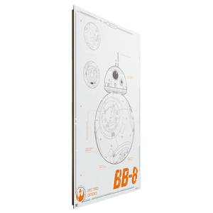 Tableau déco Star Wars BB-8 Papier sur MDF (panneau de fibres à densité moyenne) - Multicolore