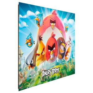 Tableau déco Angry Birds III Papier sur MDF (panneau de fibres à densité moyenne) - Multicolore