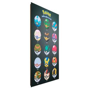 Bild Pokemon I Papier auf MDF (Mitteldichte Holzfaserplatte) - Mehrfarbig