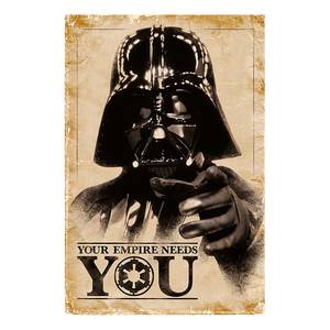 Bild Star Wars Darth Vader Papier auf MDF (Mitteldichte Holzfaserplatte) - Mehrfarbig