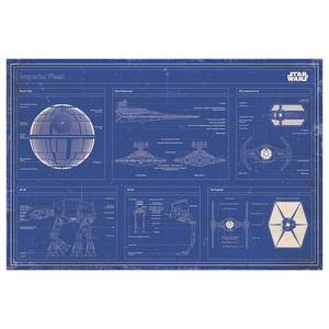 Afbeelding Star Wars Imperial Fleet papier op MDF - meerdere kleuren