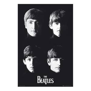 Afbeelding The Beatles I papier op MDF - meerdere kleuren
