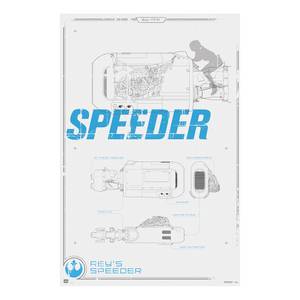 Afbeelding Star Wars VII Speeder papier op MDF - meerdere kleuren