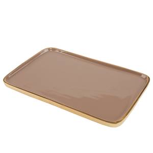 Tablett Allure I Aluminium - Taupe - Breite: 20 cm