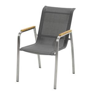 Chaise de jardin Columbia Acier inoxydable / Tissu mélangé - Gris