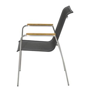 Chaise de jardin Columbia Acier inoxydable / Tissu mélangé - Gris