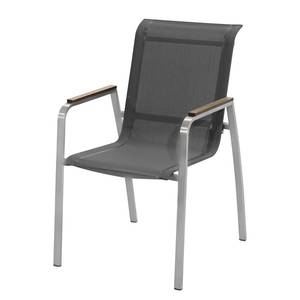 Chaise de jardin Hudson Acier inoxydable / Tissu mélangé - Gris