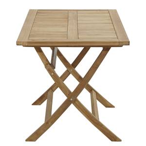 Table de jardin pliante York II Teck massif - miel foncé - Largeur : 100 cm