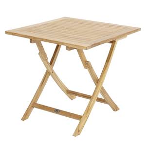 Table de jardin pliante York I Teck massif - miel foncé - Largeur : 70 cm