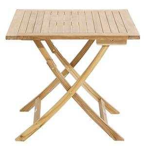 Table de jardin pliante York I Teck massif - miel foncé - Largeur : 70 cm