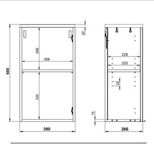 Hängeschrank Pescara Glas - Eiche Navarra Dekor